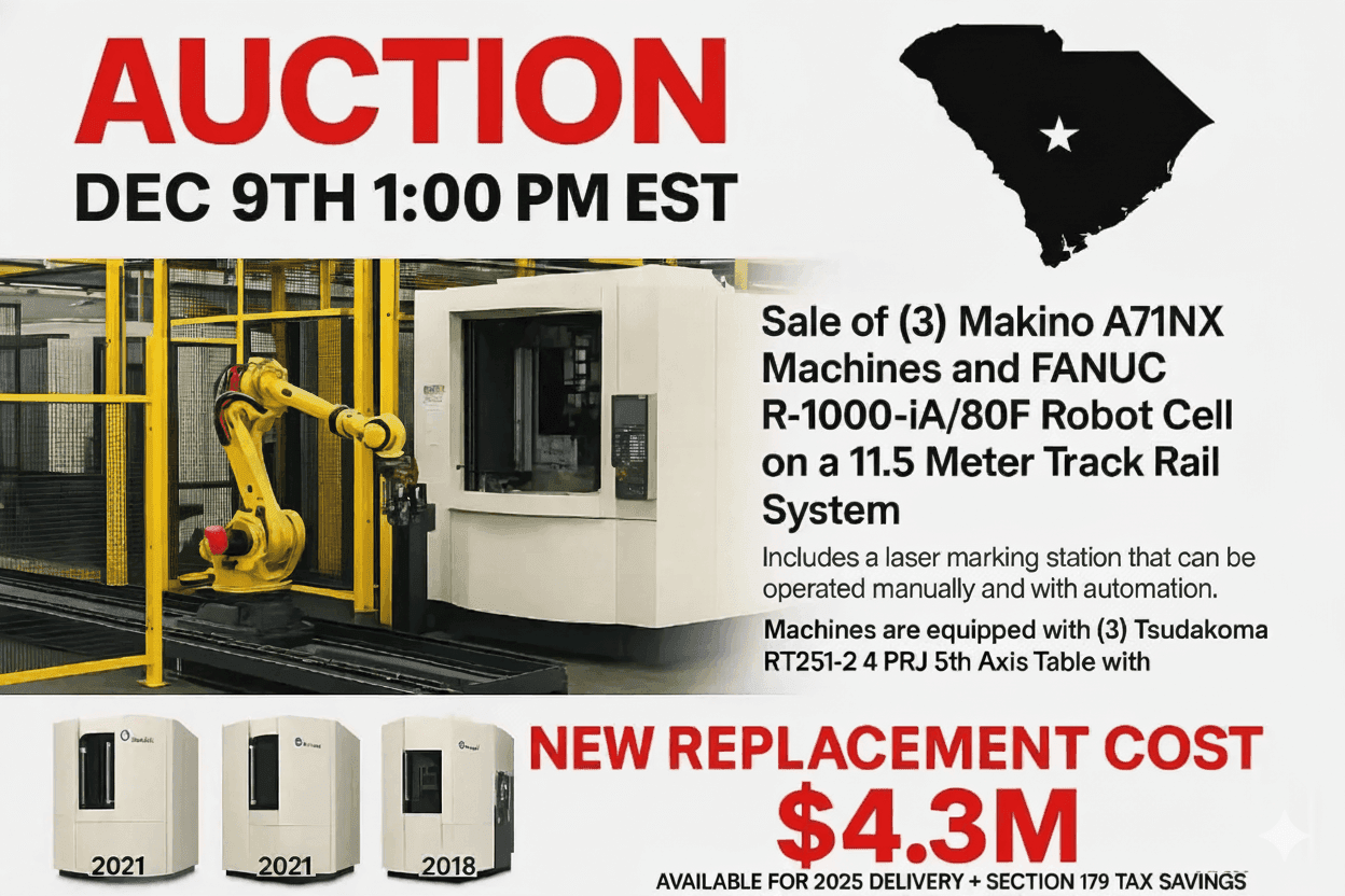 AUCTION: Makino Automation (New $4.3m)